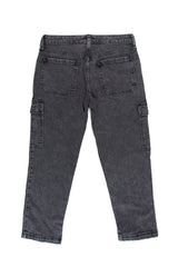 Kids Unisex Black Cargo Girlfriend Jeans Kids Unisex Black Cargo Girlfriend Jeans