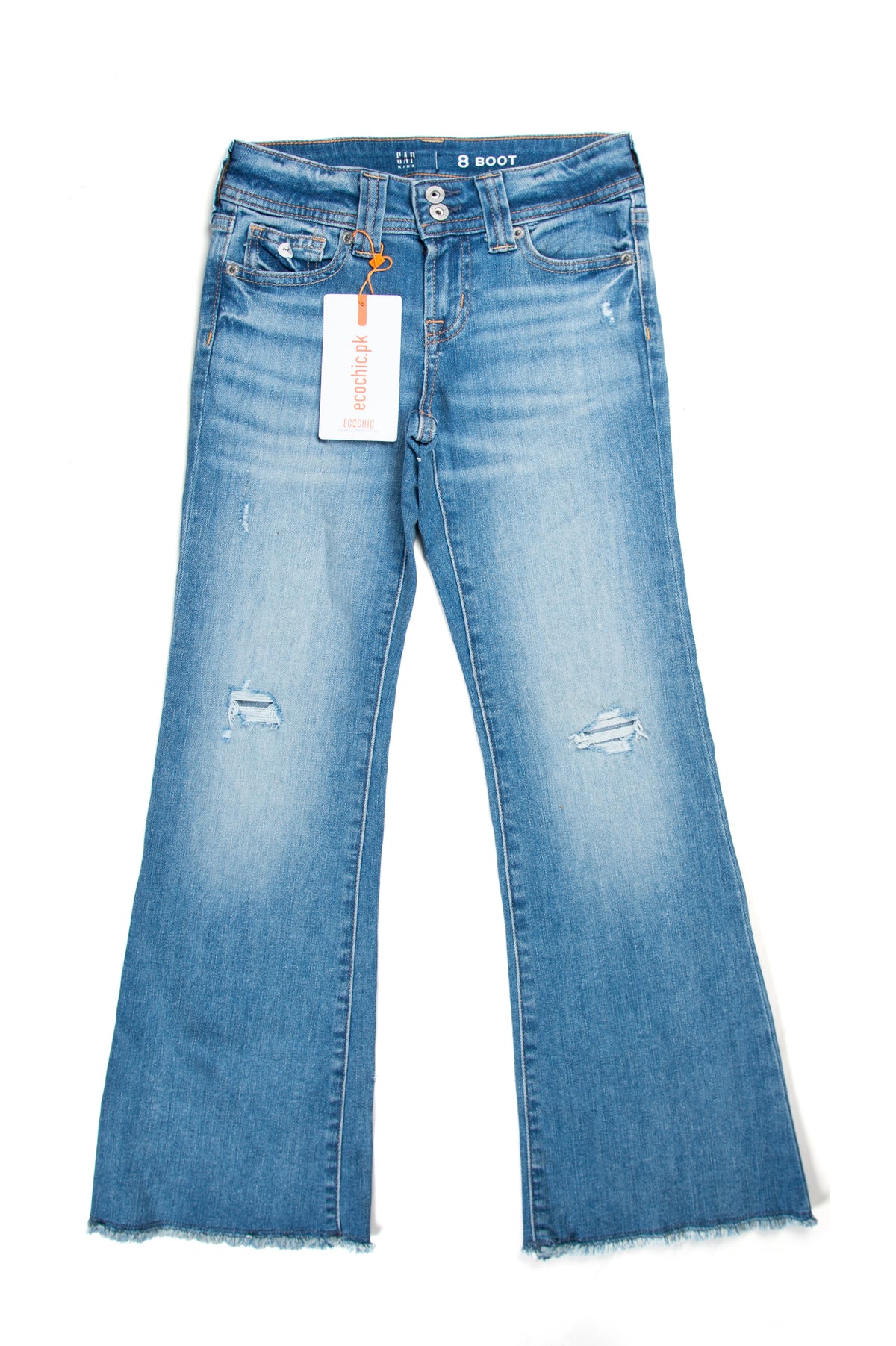 Girls' Medium Blue Bootcut Jeans