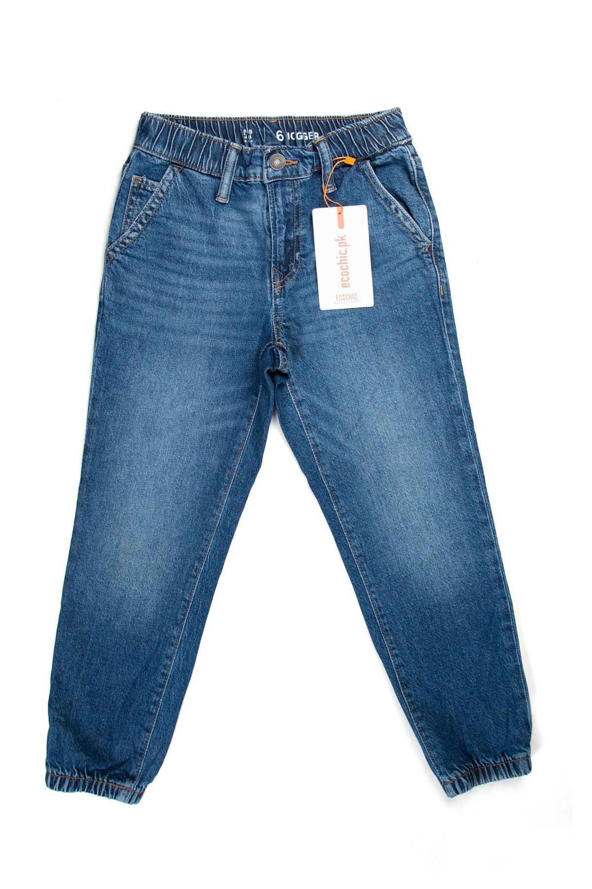 Kids Unisex Elastic Waist Denim Jogger Jeans