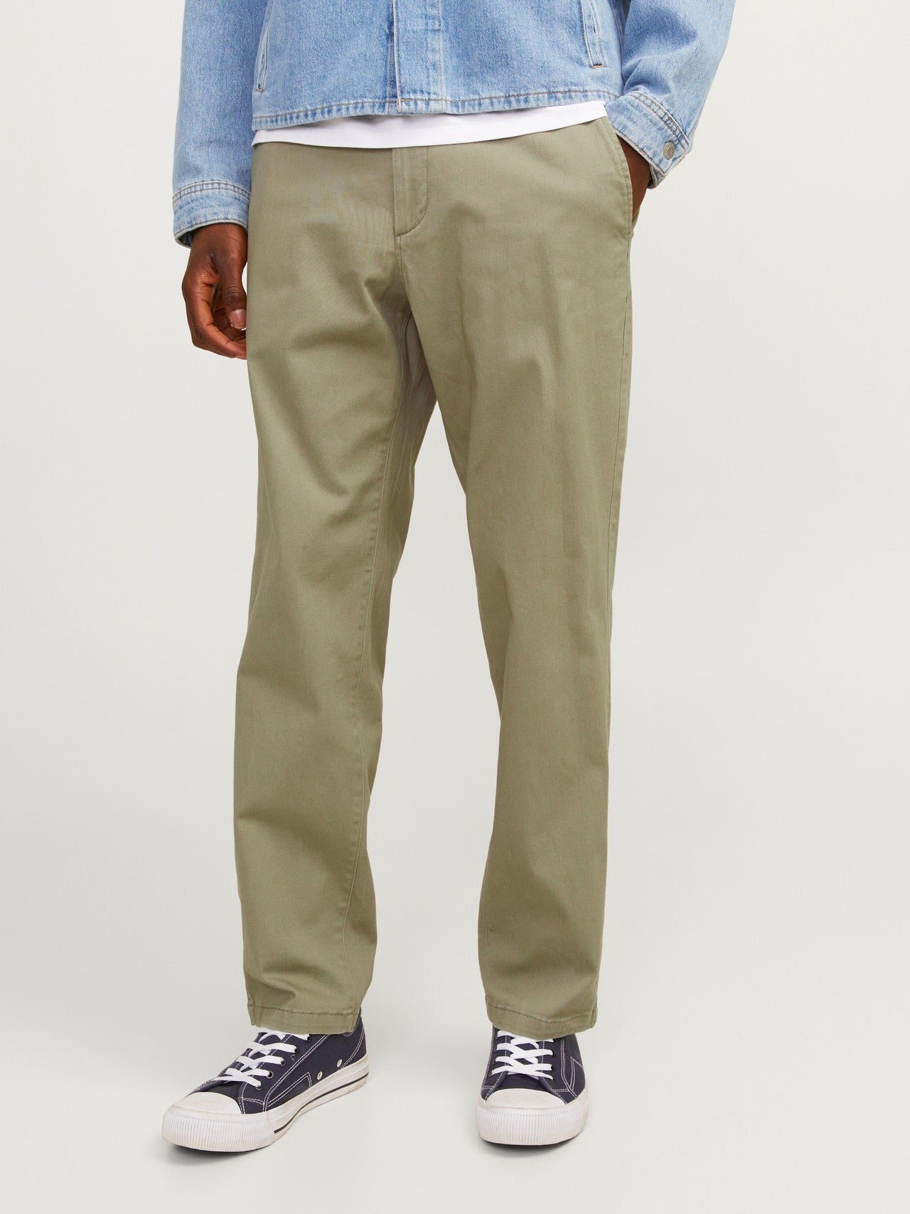 Men's Slim Fit Chinos in Mustard Green - Jack & Jones| Authentic & Durable
