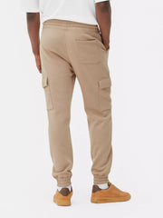 Men's Beige Cuffed Cargo Joggers - PMrk