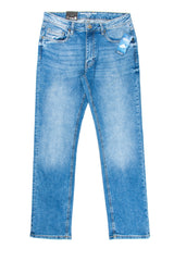 Men's Straight Leg Jeans in Blue- OVS