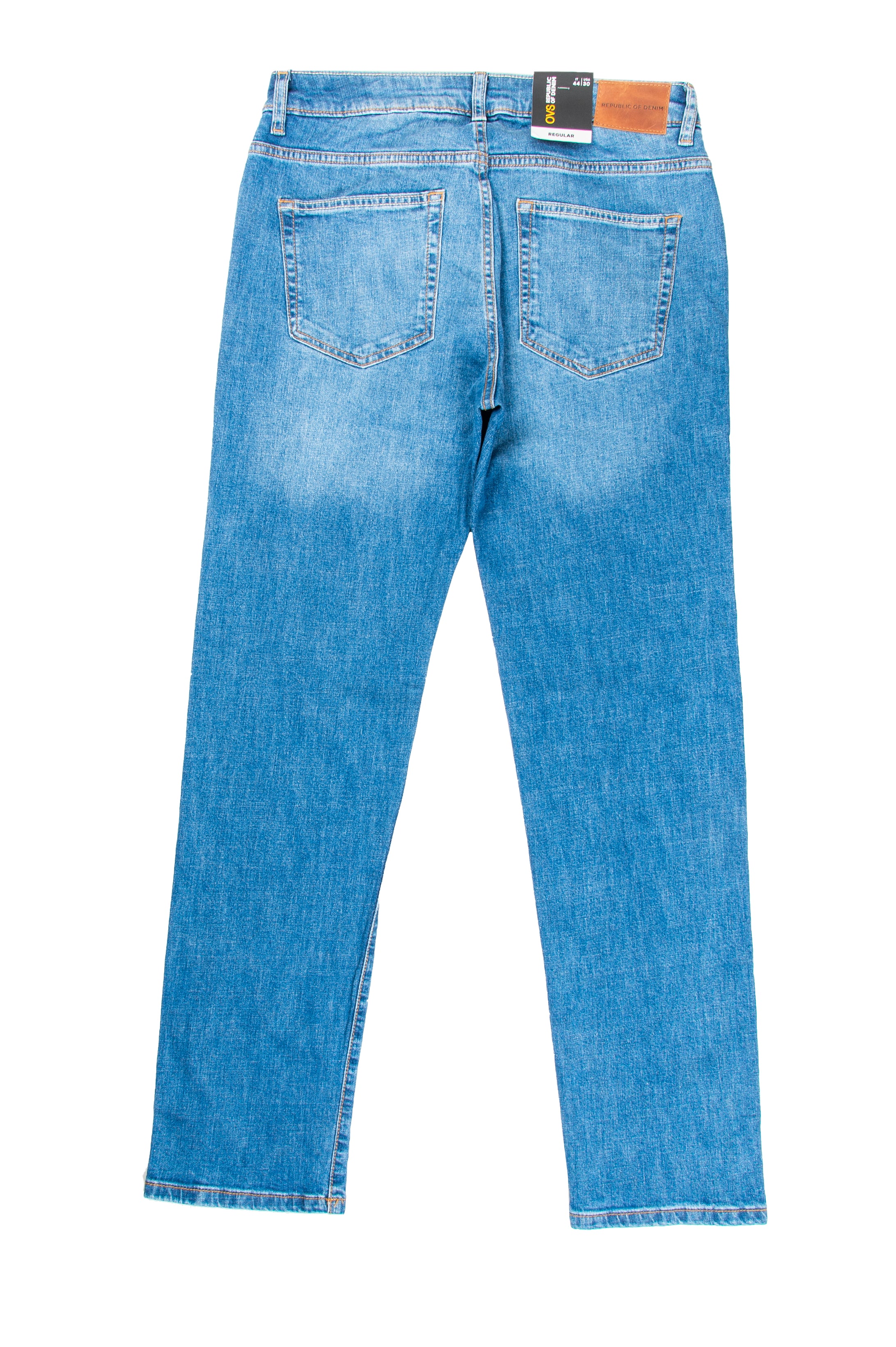 Mid Blue Straight Leg Jeans - OVS