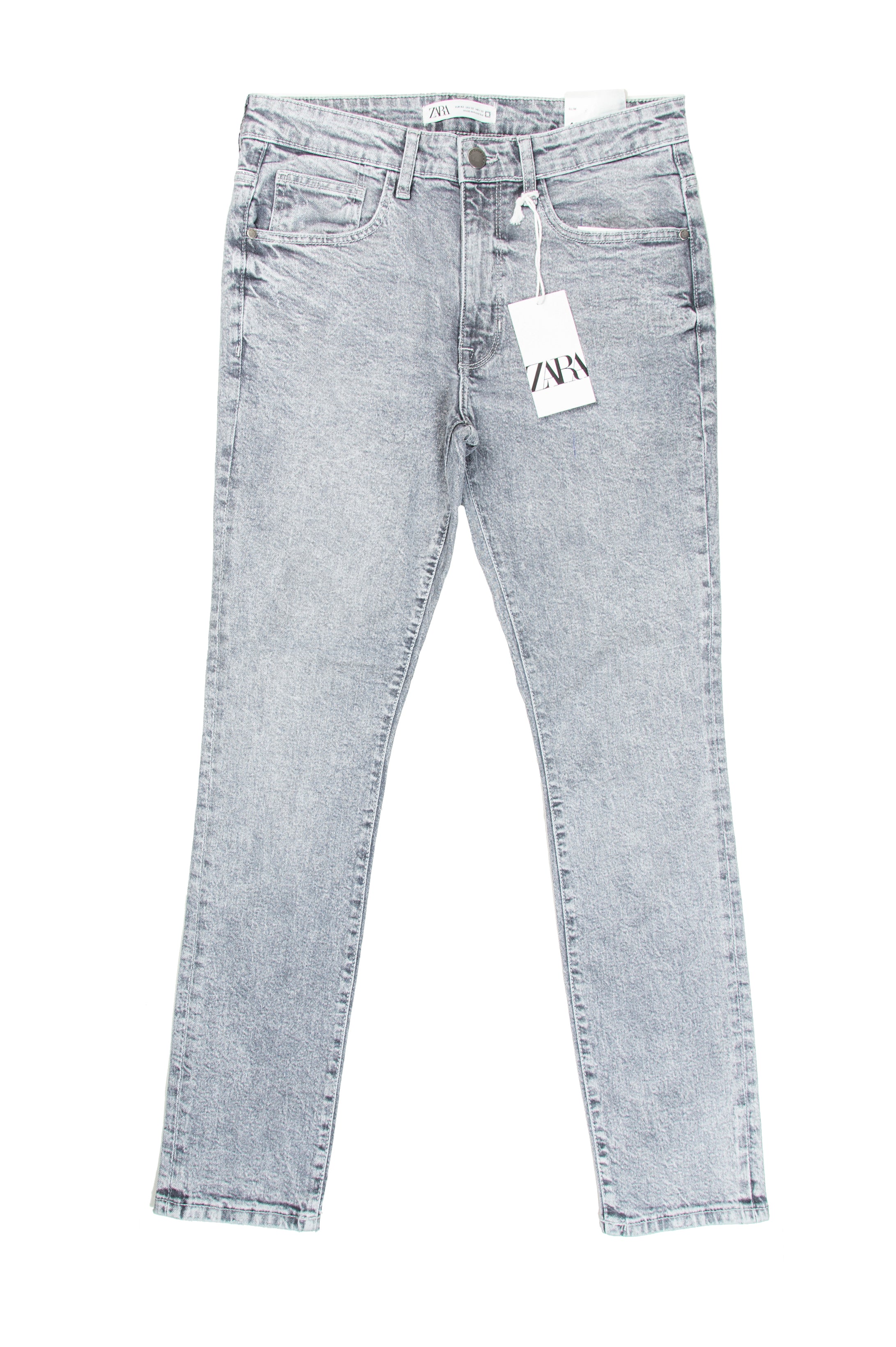 Men's Slim Fit Jeans in Light Grey - Zara