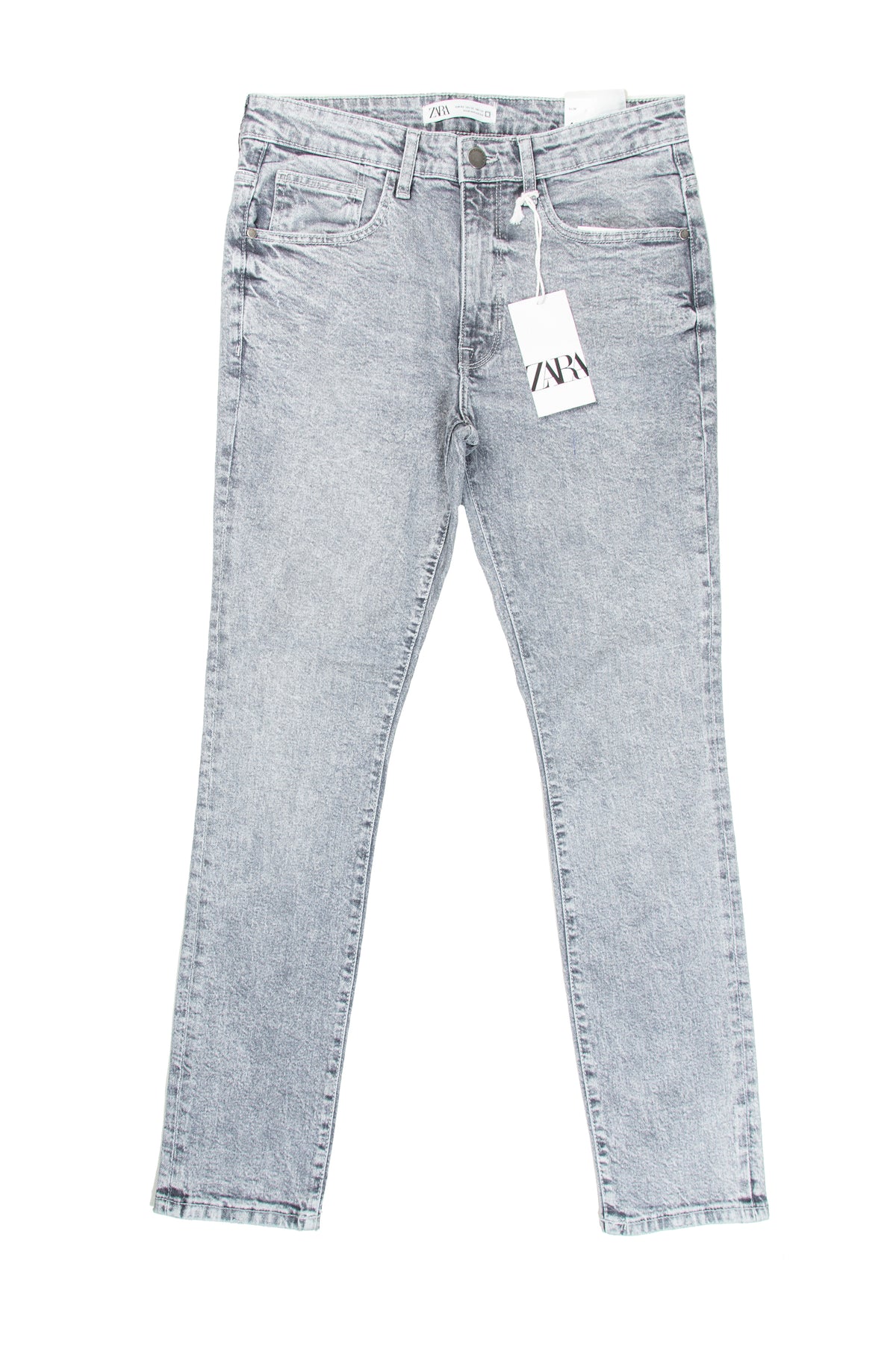 Men's Slim Fit Jeans in Light Grey - Zara