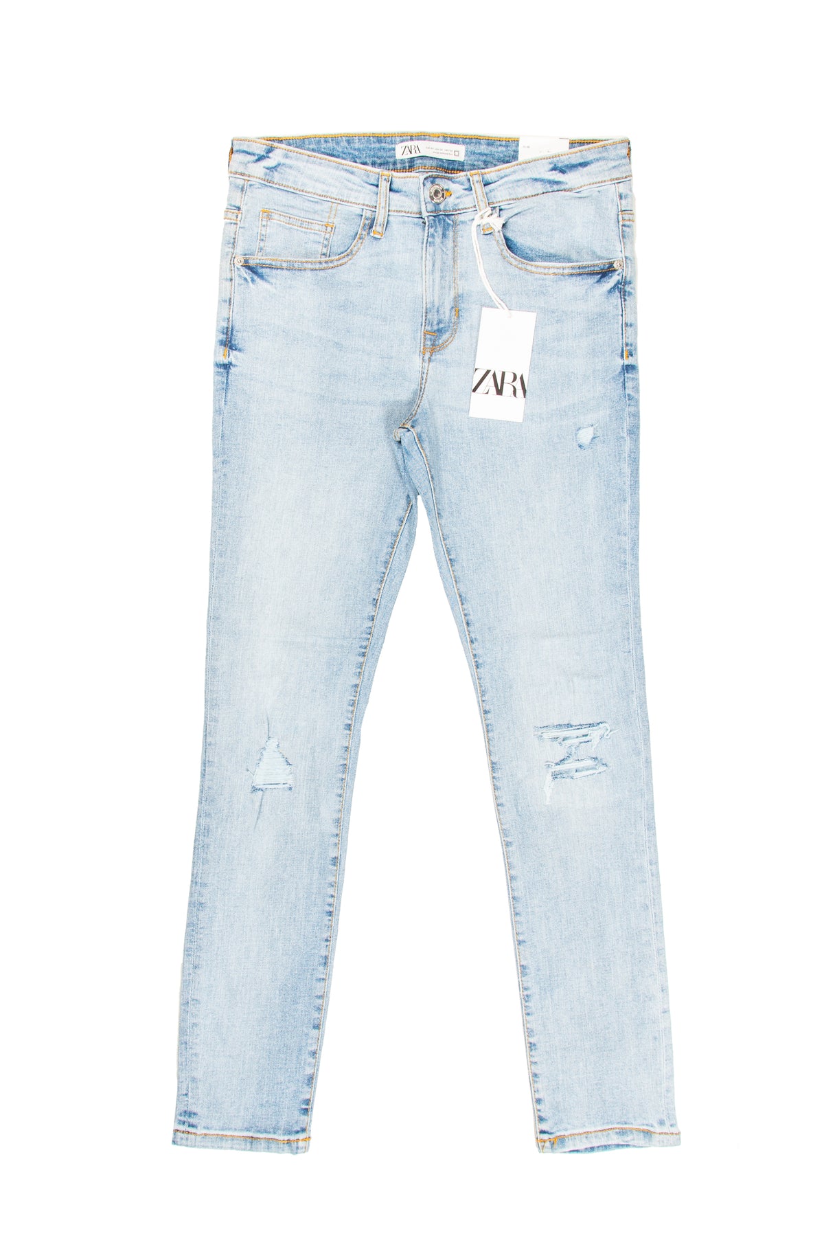 Men's Slim Fit Jeans in Light Blue - Zara