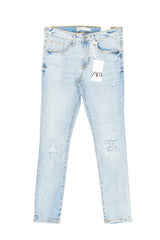 Men's Slim Fit Jeans in Light Blue - Zara