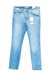 Men's Slim Fit Jeans in Mid Blue - Zara