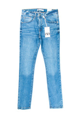 Men's Slim Fit Jeans in Mid Blue - Zara