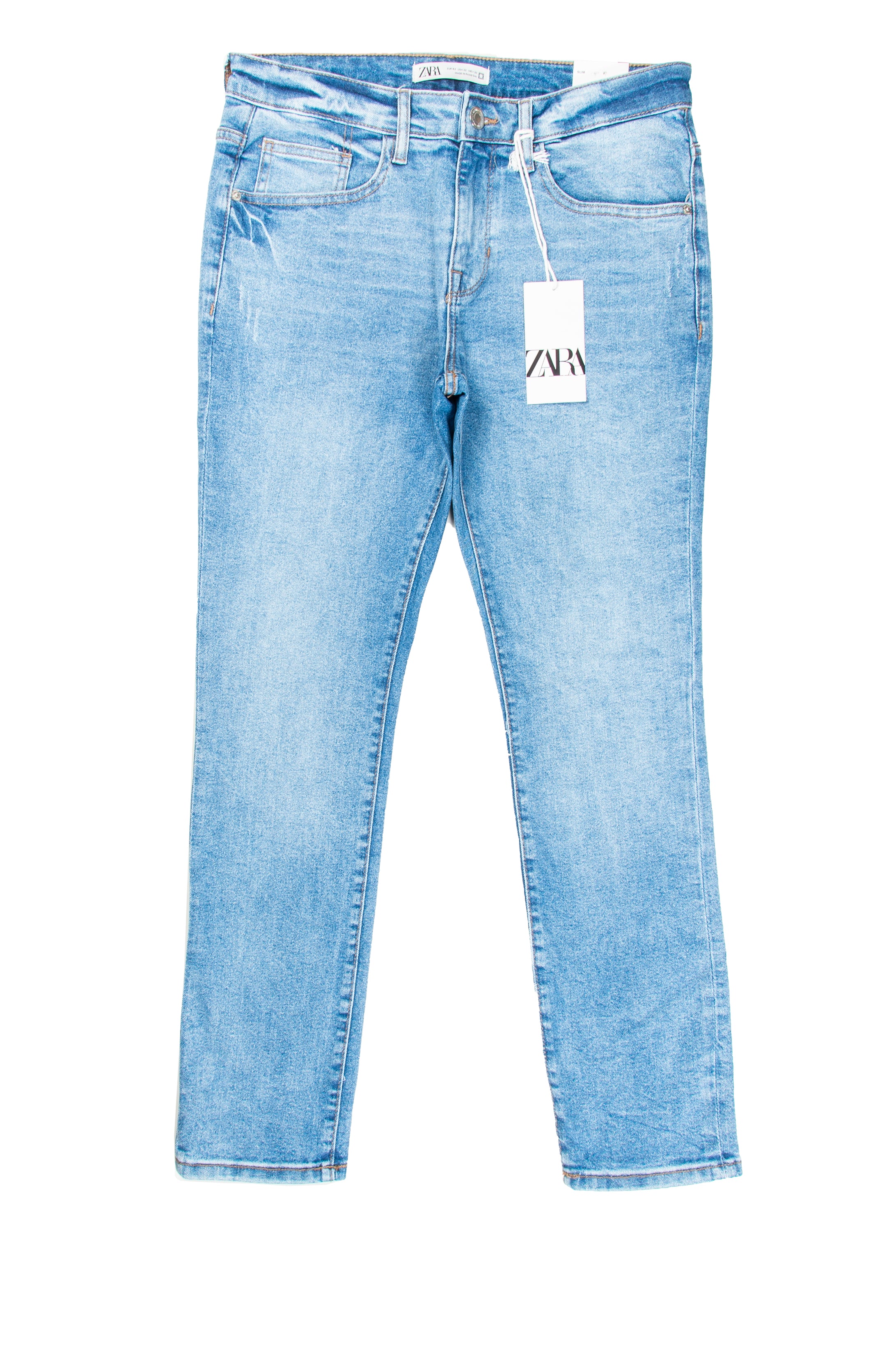 Men's Slim Fit Jeans in Light Blue - Zara