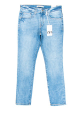 Men's Slim Fit Jeans in Light Blue - Zara