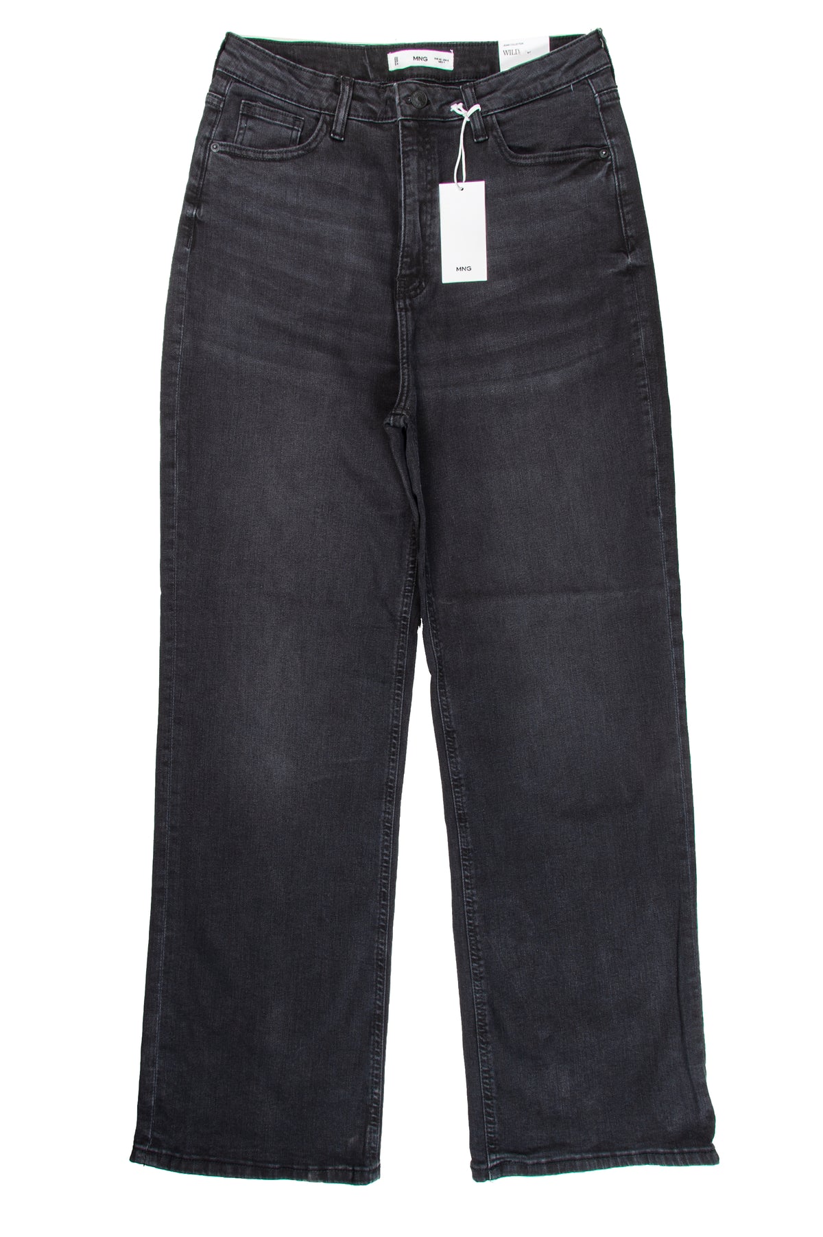 High-Waisted Cropped Denim Culottes - Mango