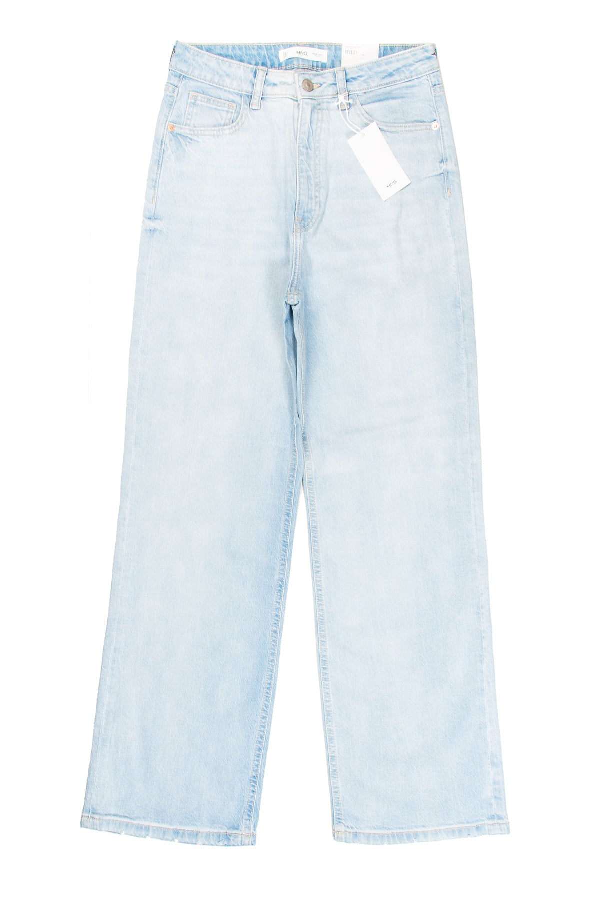 High-Waisted Cropped Denim Culottes - Mango