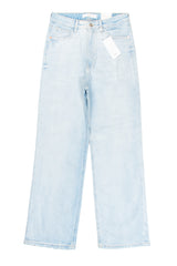 High-Waisted Cropped Denim Culottes - Mango