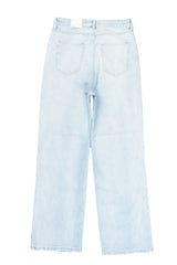 High-Waisted Cropped Denim Culottes - Mango