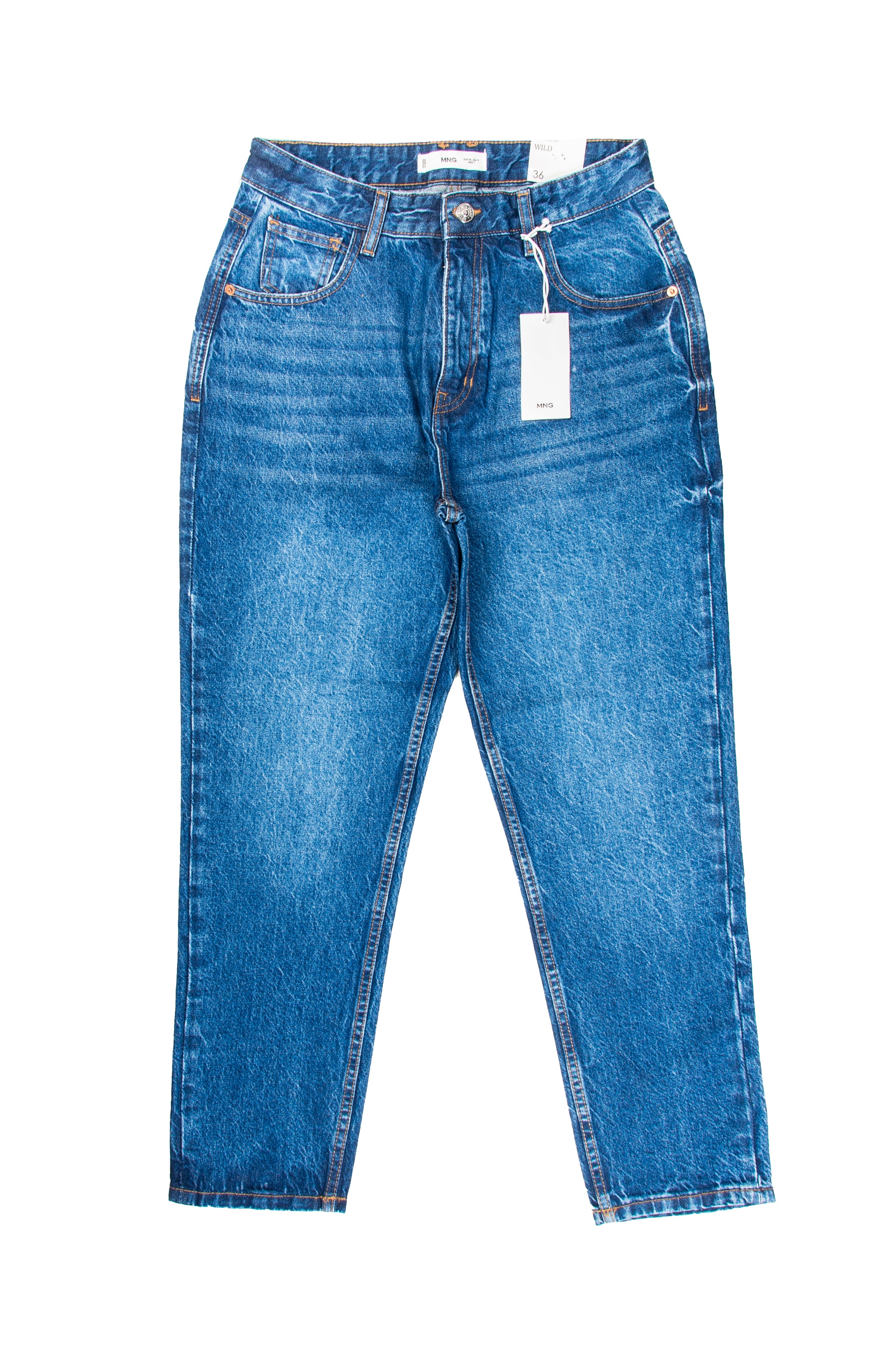 Women Dark Blue Boyfriend - Bershka