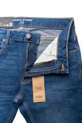 Men's Straight Leg Jeans in Blue- OVS