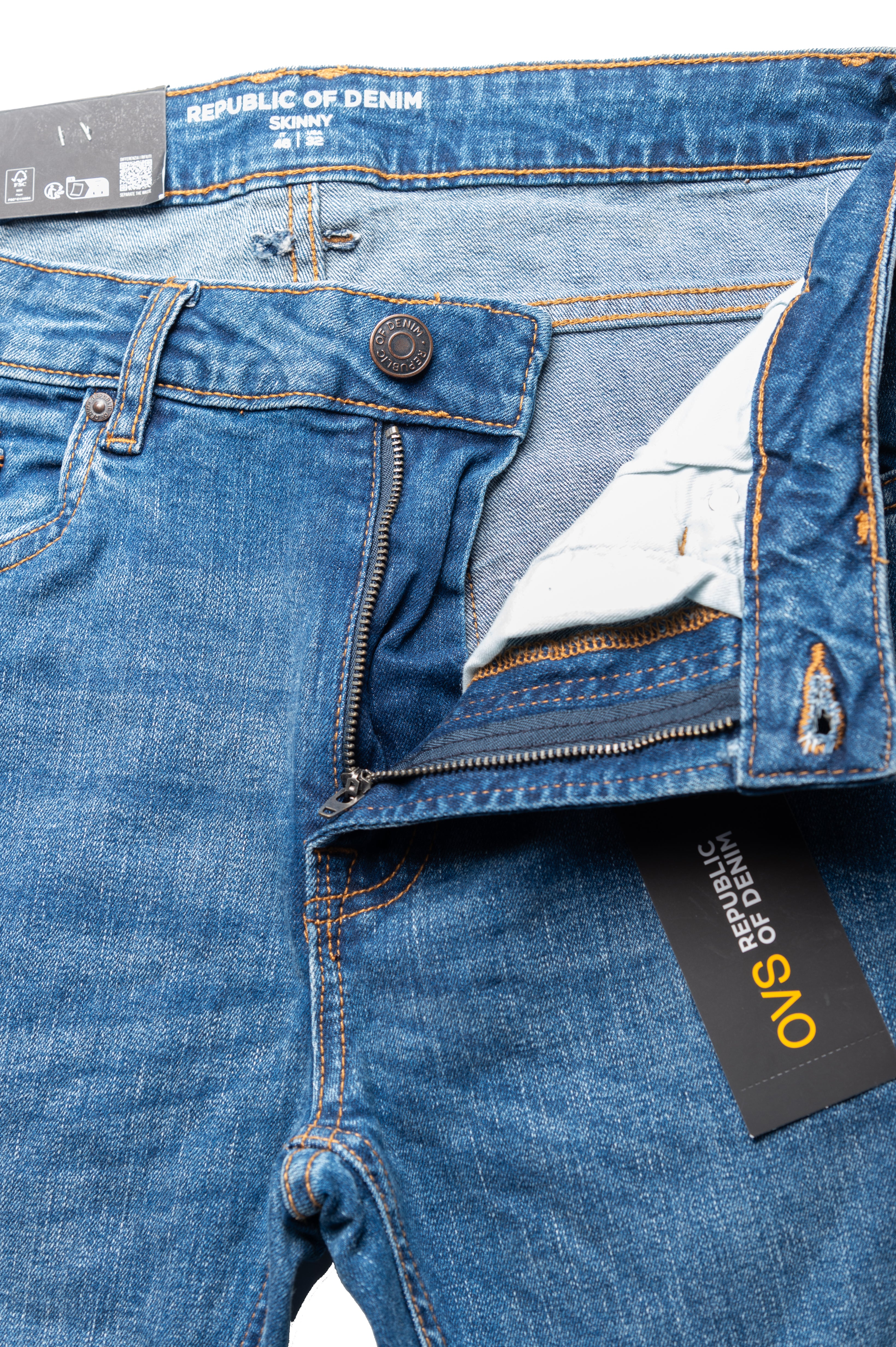 Mid Blue Slim Jeans - OVS