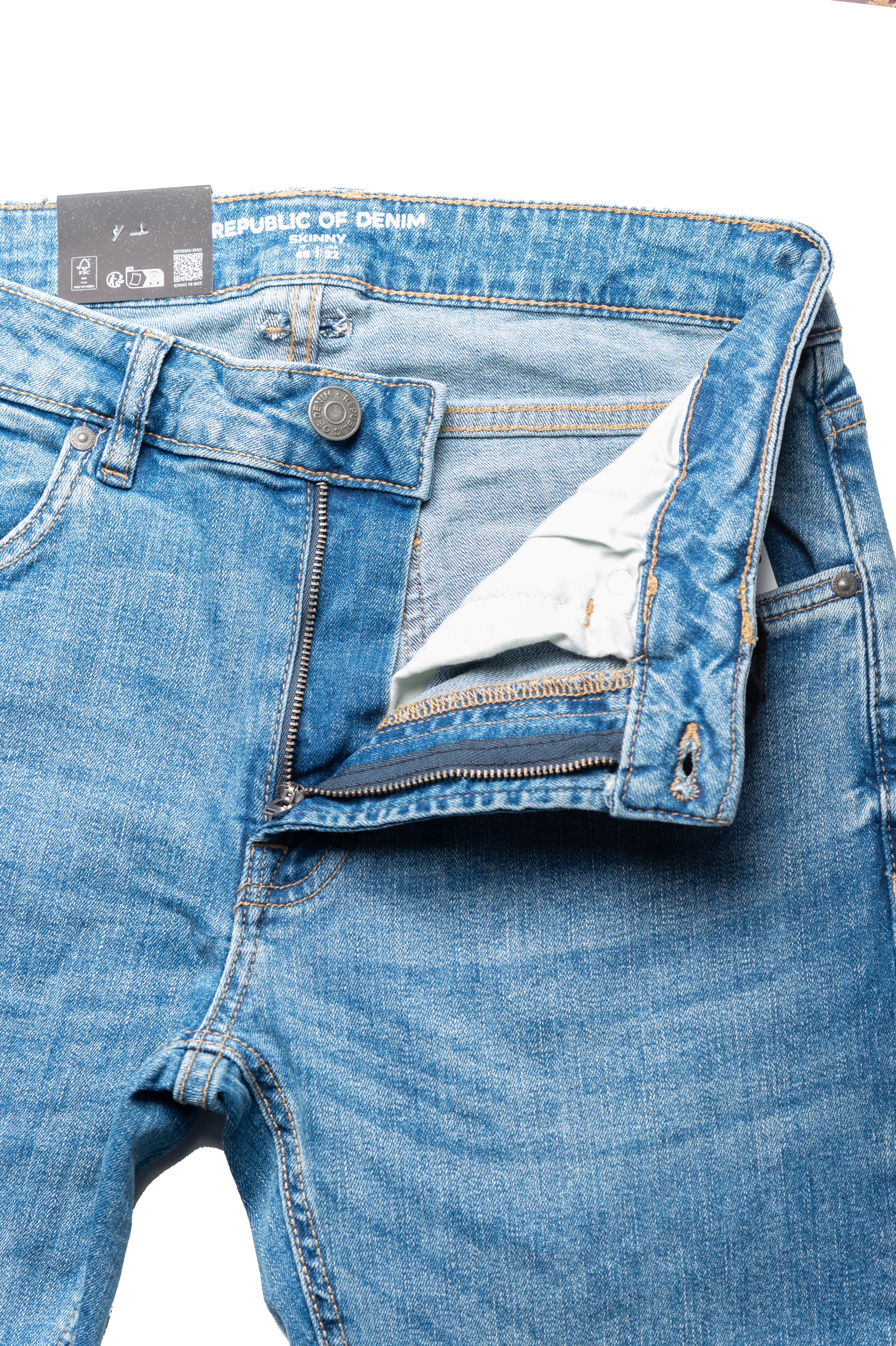 Men's Skinny Fit Jeans in Light Blue - OVS