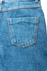 Girls Dark Blue Wide Leg Jeans - Mango