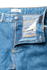 Girls Dark Blue Wide Leg Jeans - Mango