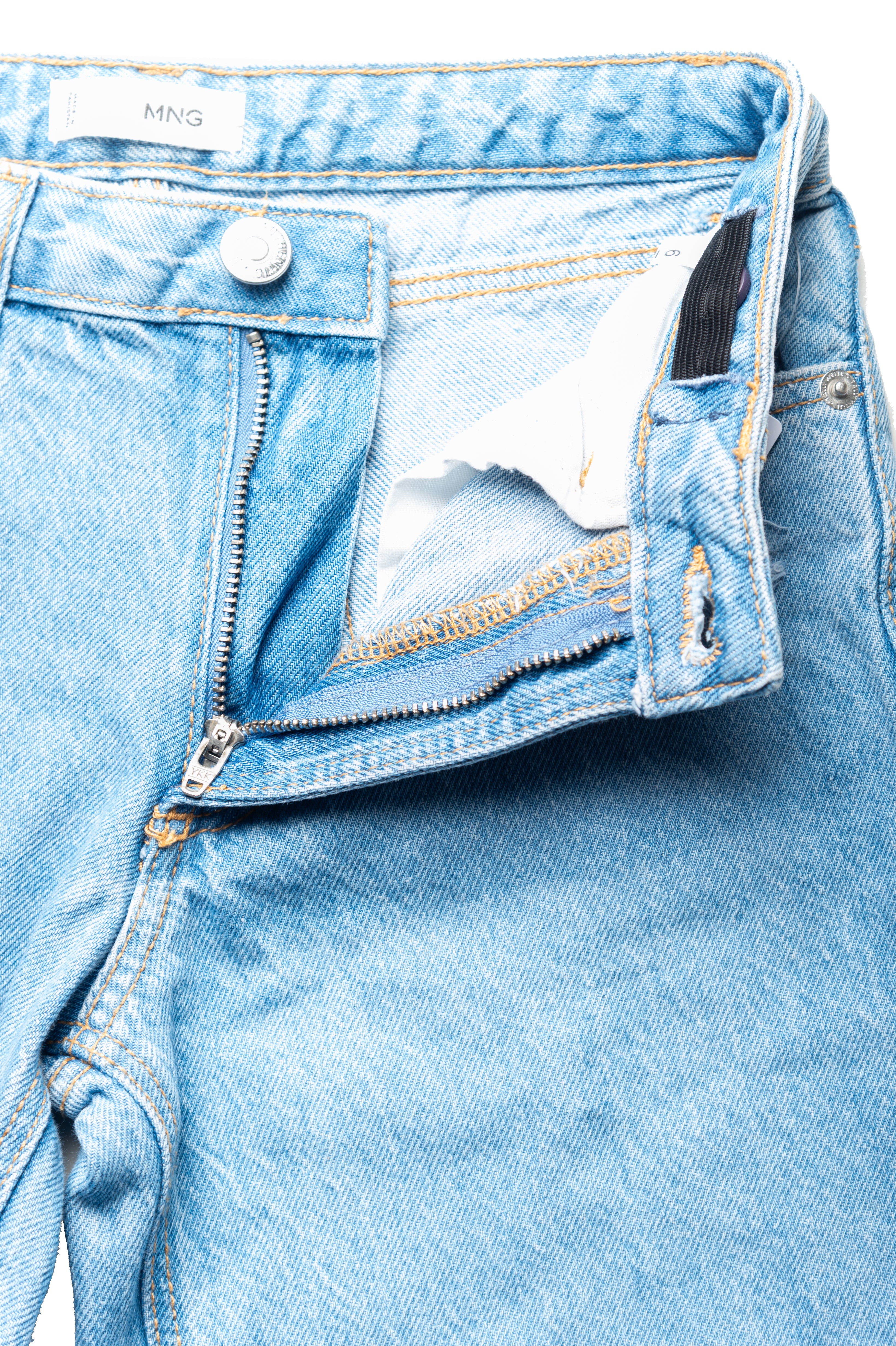 Girls Light Blue Wide Leg Jeans - Mango