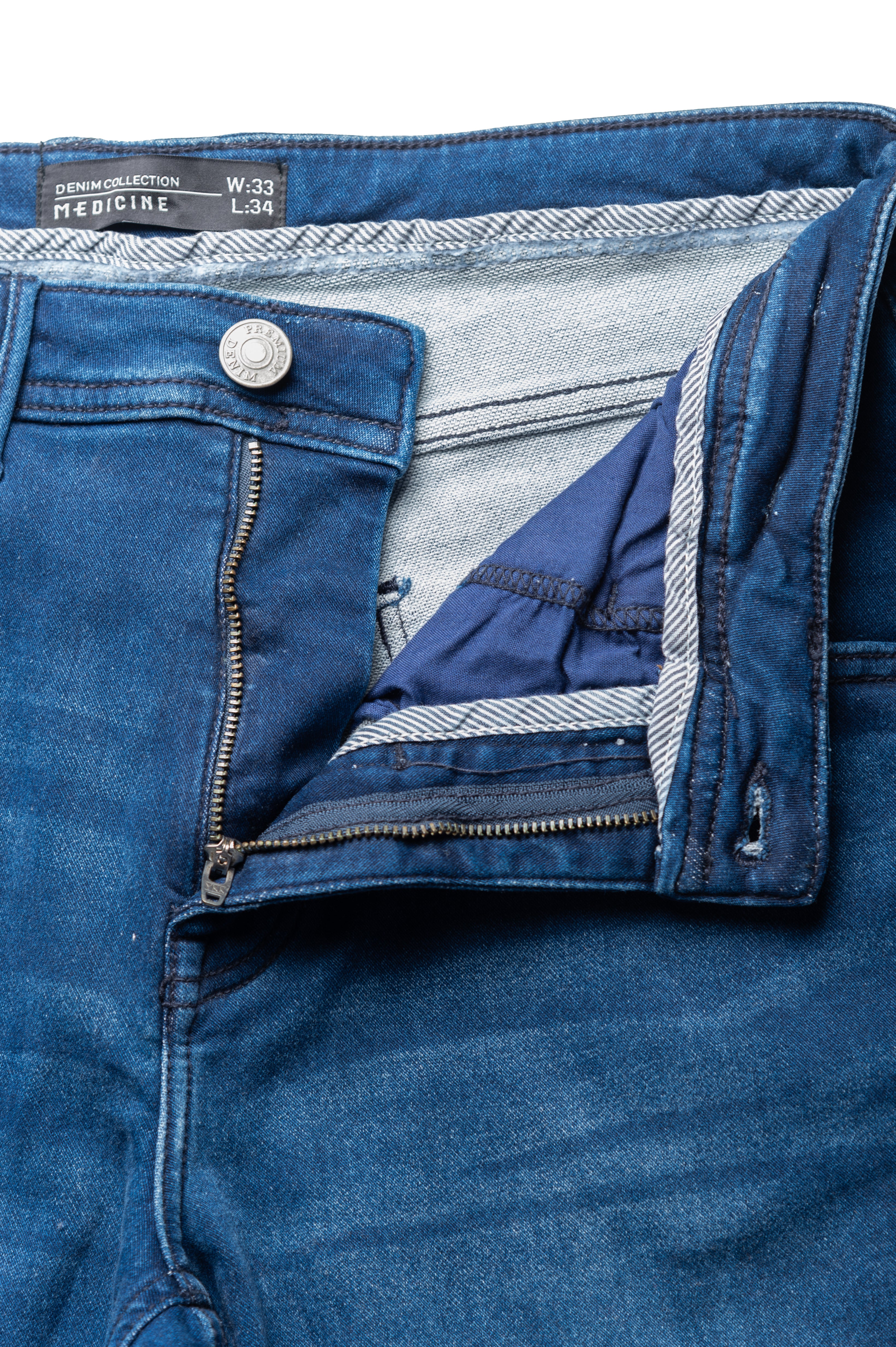 Men's Skinny Fit Jeans in Dark Blue - Medicine