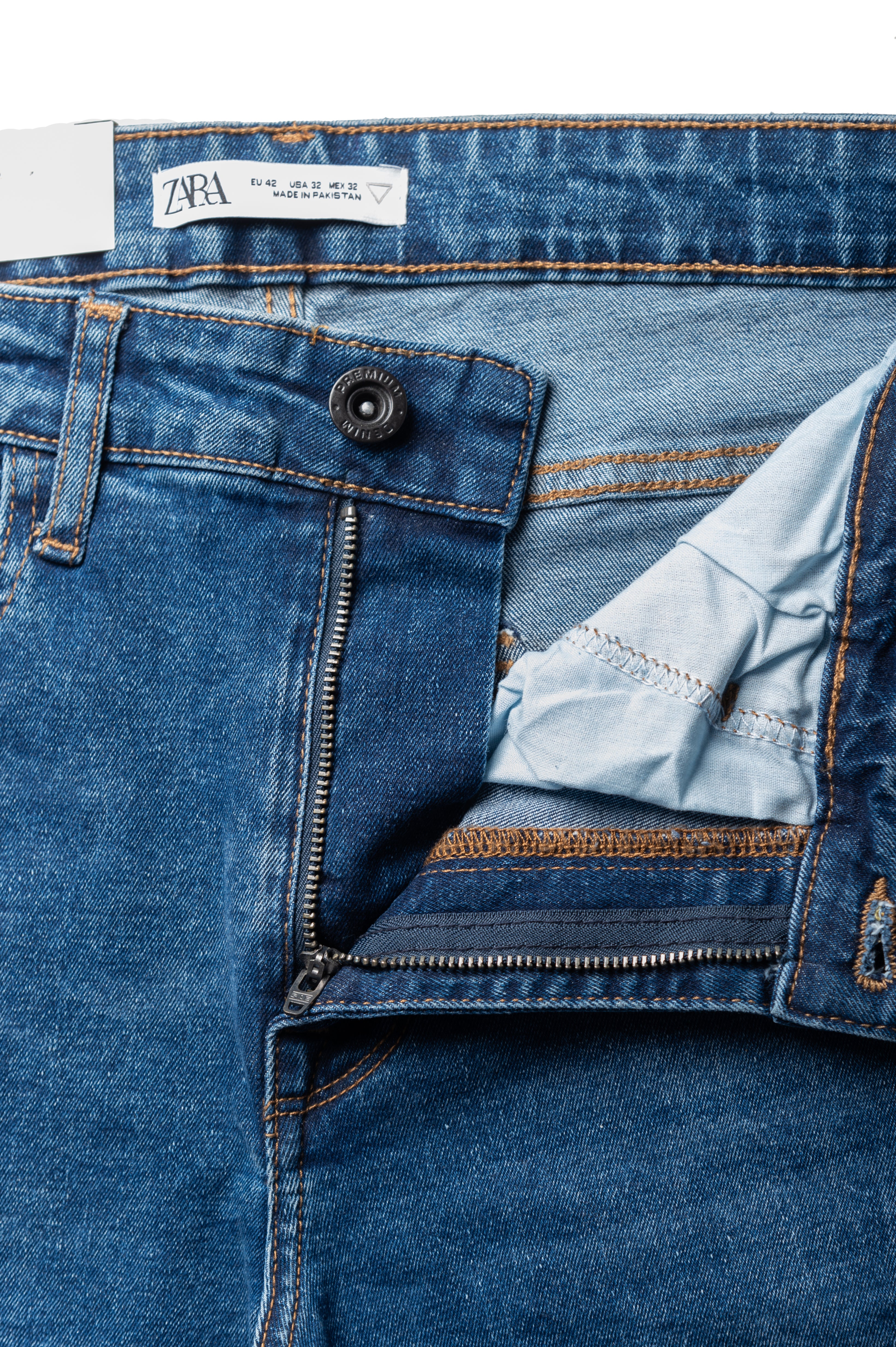 Men's Slim Fit Jeans in Mid Blue - Zara