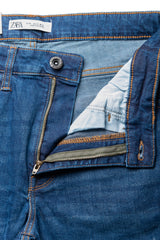 Men's Slim Fit Jeans in Dark Blue - Zara