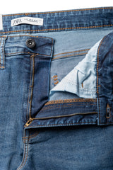 Men's Slim Fit Jeans in Mid Blue - Zara