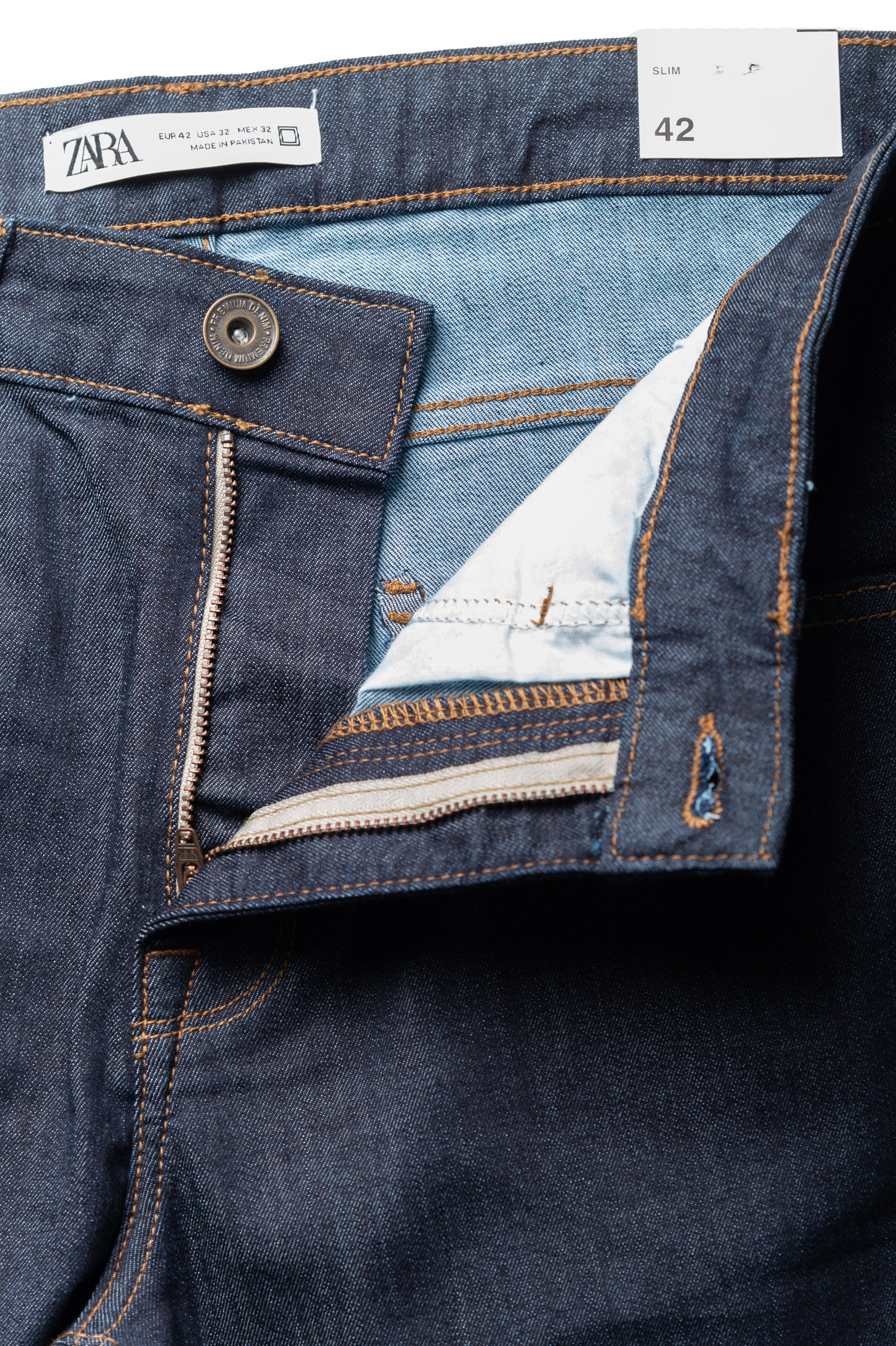Men's Raw Denim Jeans - Zara