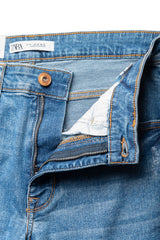 Men's Slim Fit Jeans in Mid Blue - Zara
