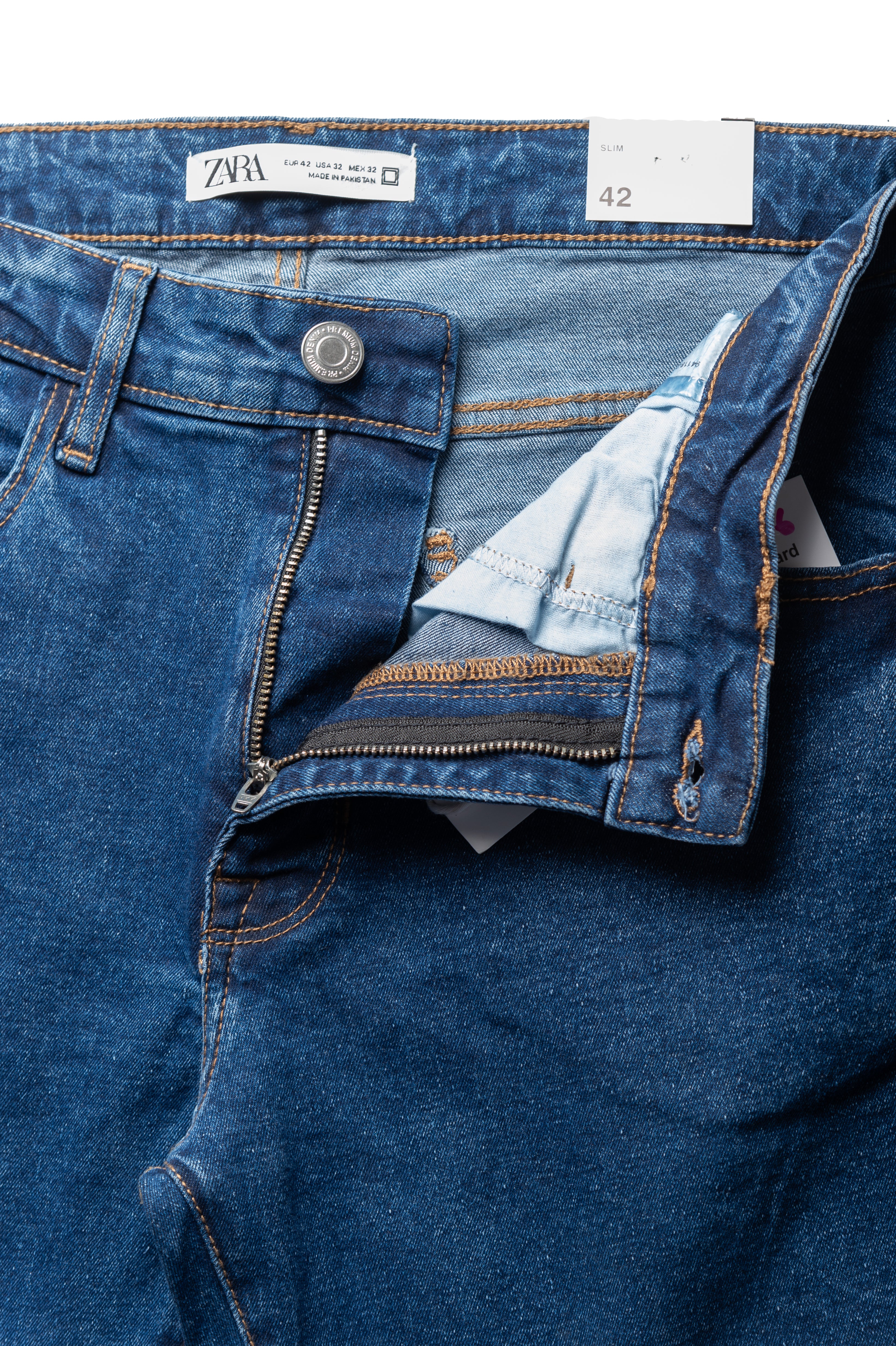 Men's Slim Fit Jeans in Dark Blue - Zara