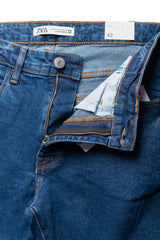 Men's Slim Fit Jeans in Dark Blue - Zara