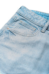 High-Waisted Cropped Denim Culottes - Mango