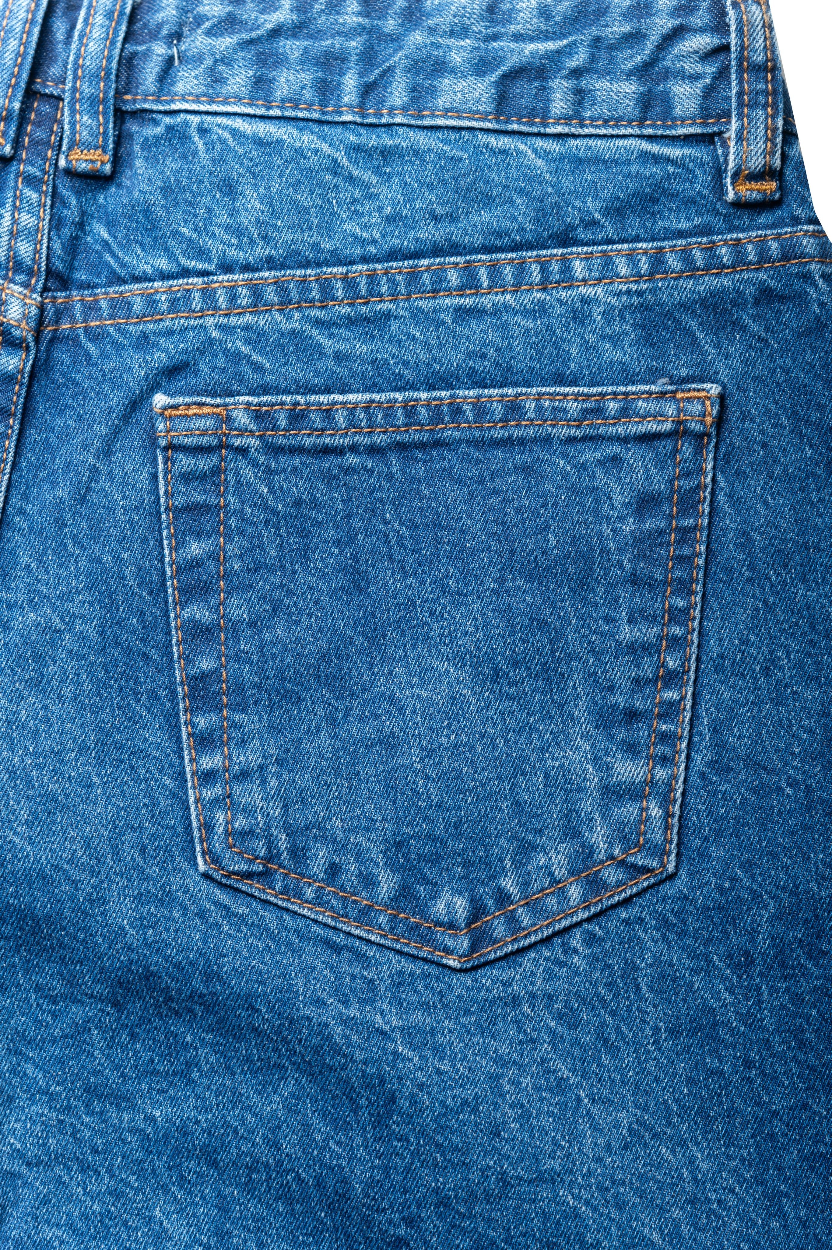 Women Dark Blue Boyfriend - Bershka