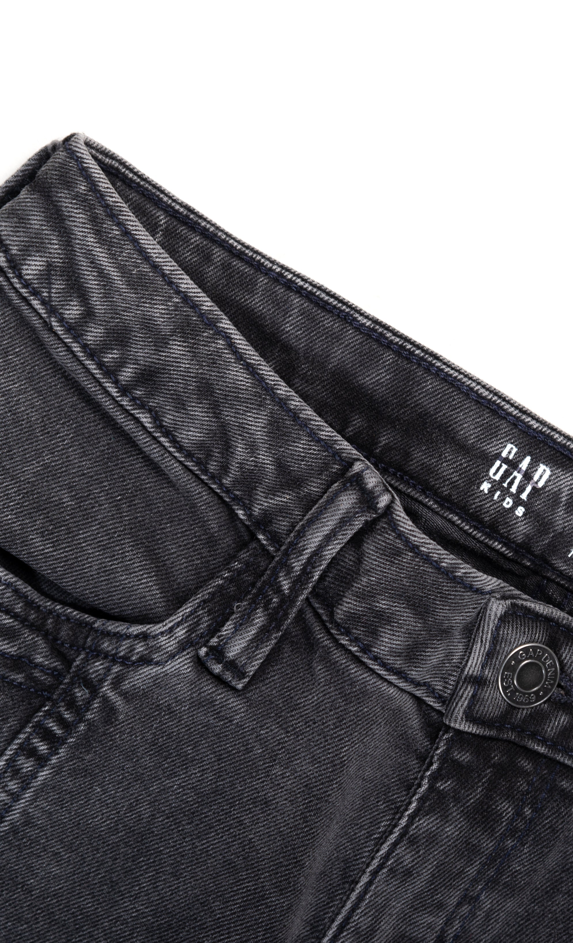 Kids Unisex Black Cargo Girlfriend Jeans