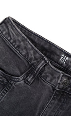 Kids Unisex Black Cargo Girlfriend Jeans