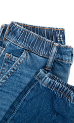 Kids Unisex Elastic Waist Denim Jogger Jeans