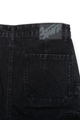 Men's Black Baggy Cargo Jeans - P&B