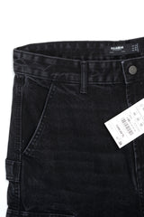 Men's Black Baggy Cargo Jeans - P&B