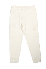 Men's Off White Cuffed Cargo Joggers - PMrk