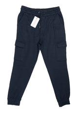 Men's Navy Blue Cuffed Cargo Joggers - PMrk