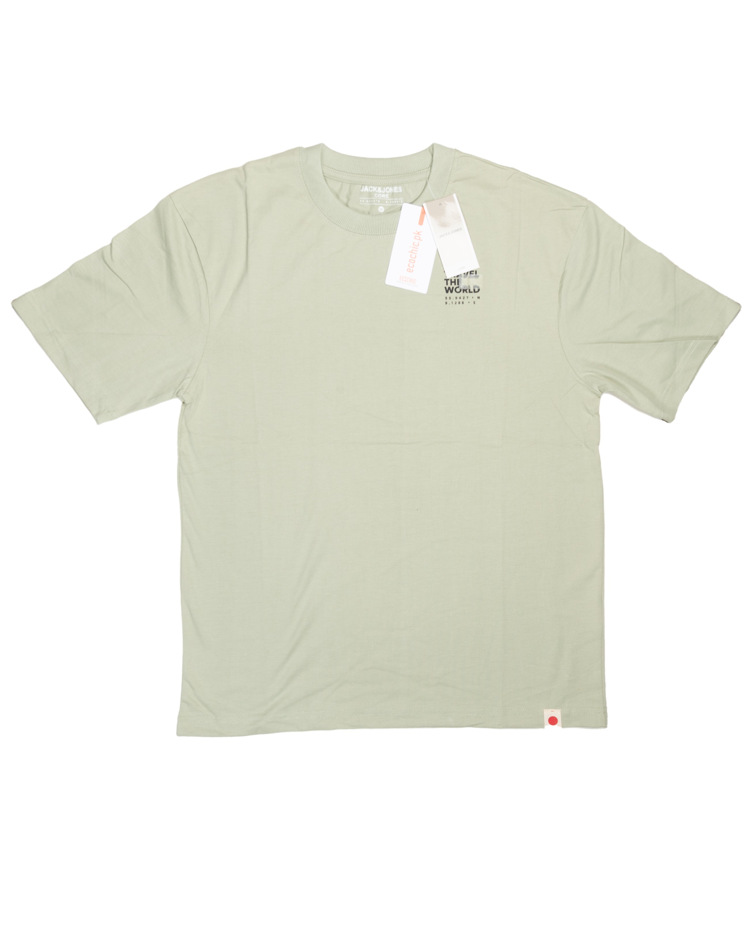 Men's Olive Green Drop Shoulder Oversized T-Shirt -J&J