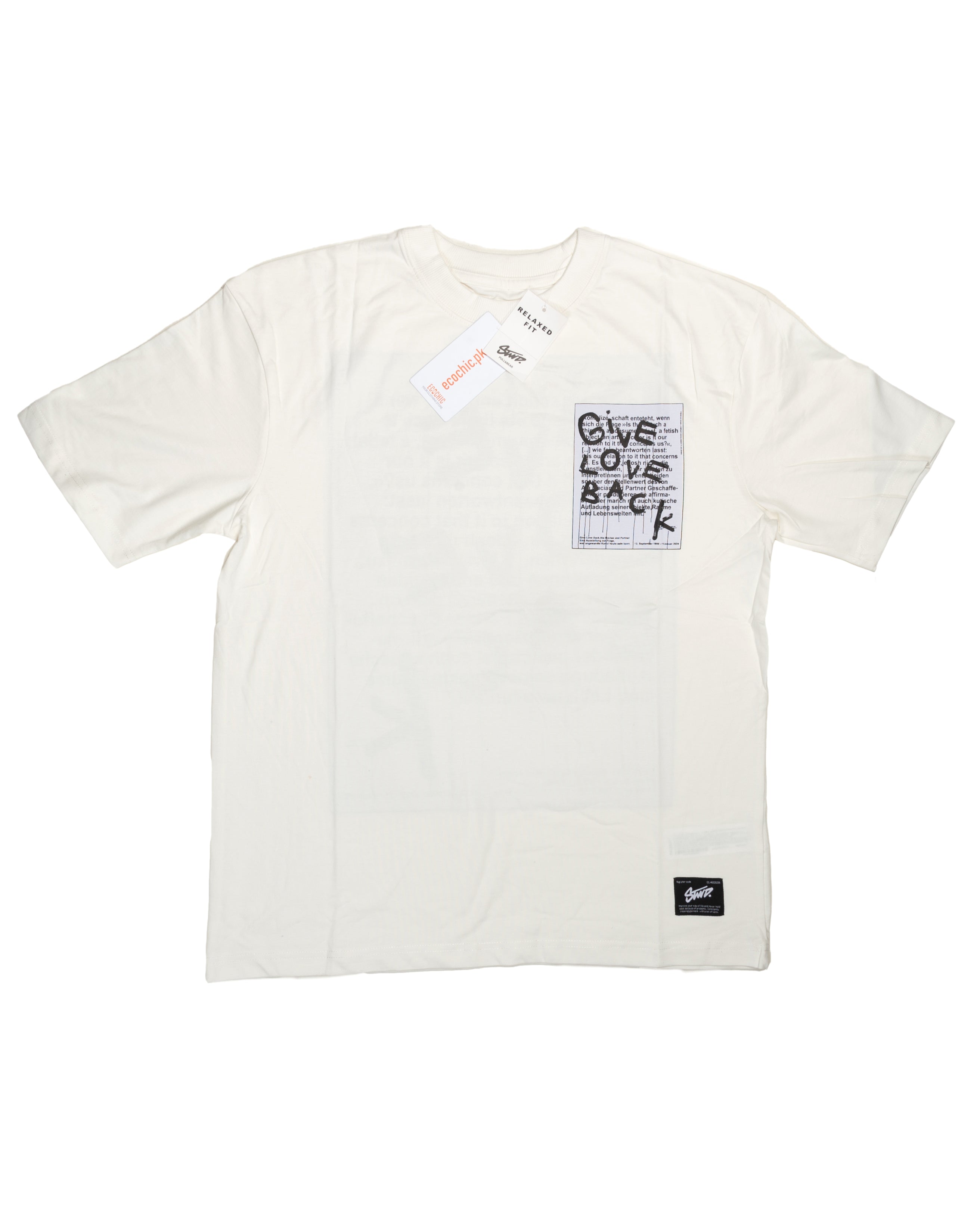 Men's Off White Drop Shoulder Oversized T-Shirt - P&B