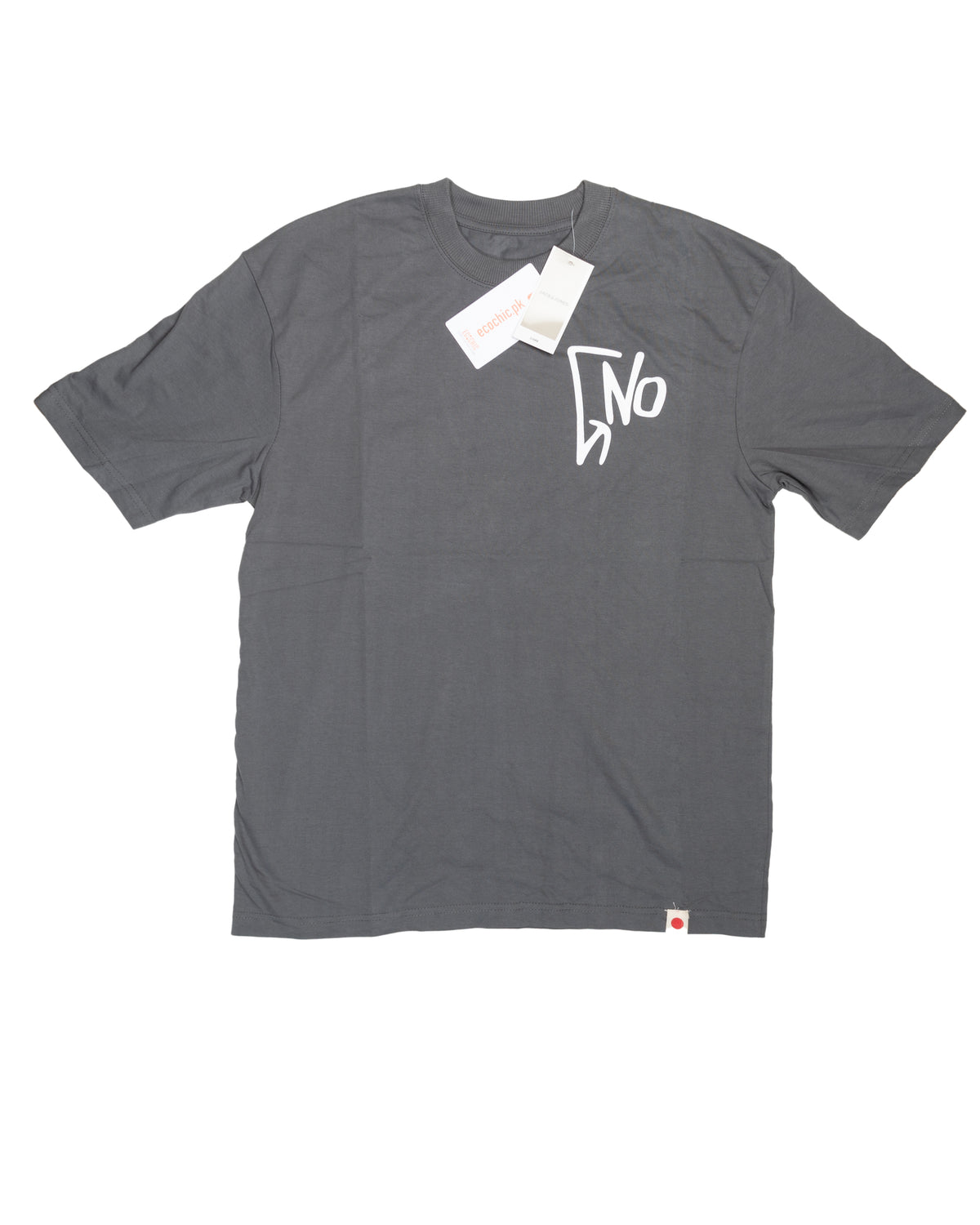 Men's Charcoal Drop Shoulder Oversized T-Shirt - J&J
