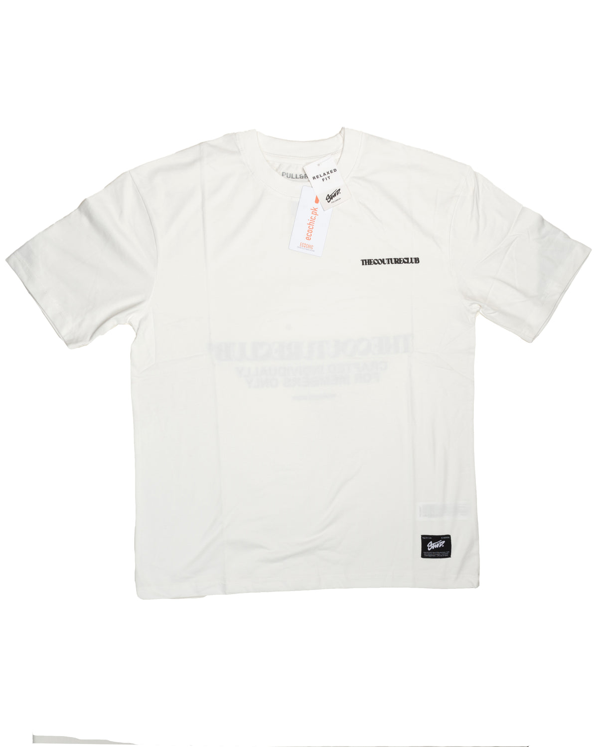 Men's White Drop Shoulder Oversized T-Shirt - P&B