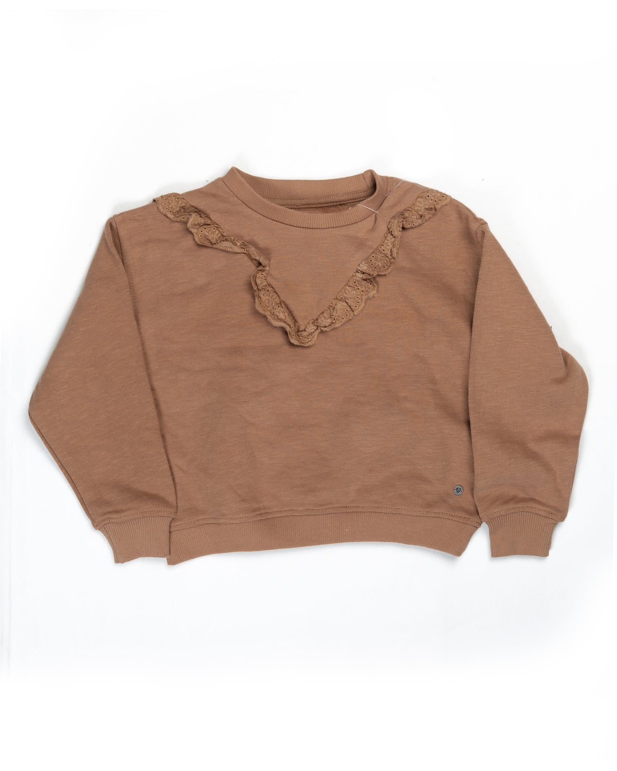 Girls' Lace-Trimmed Sweatshirt - KIDS