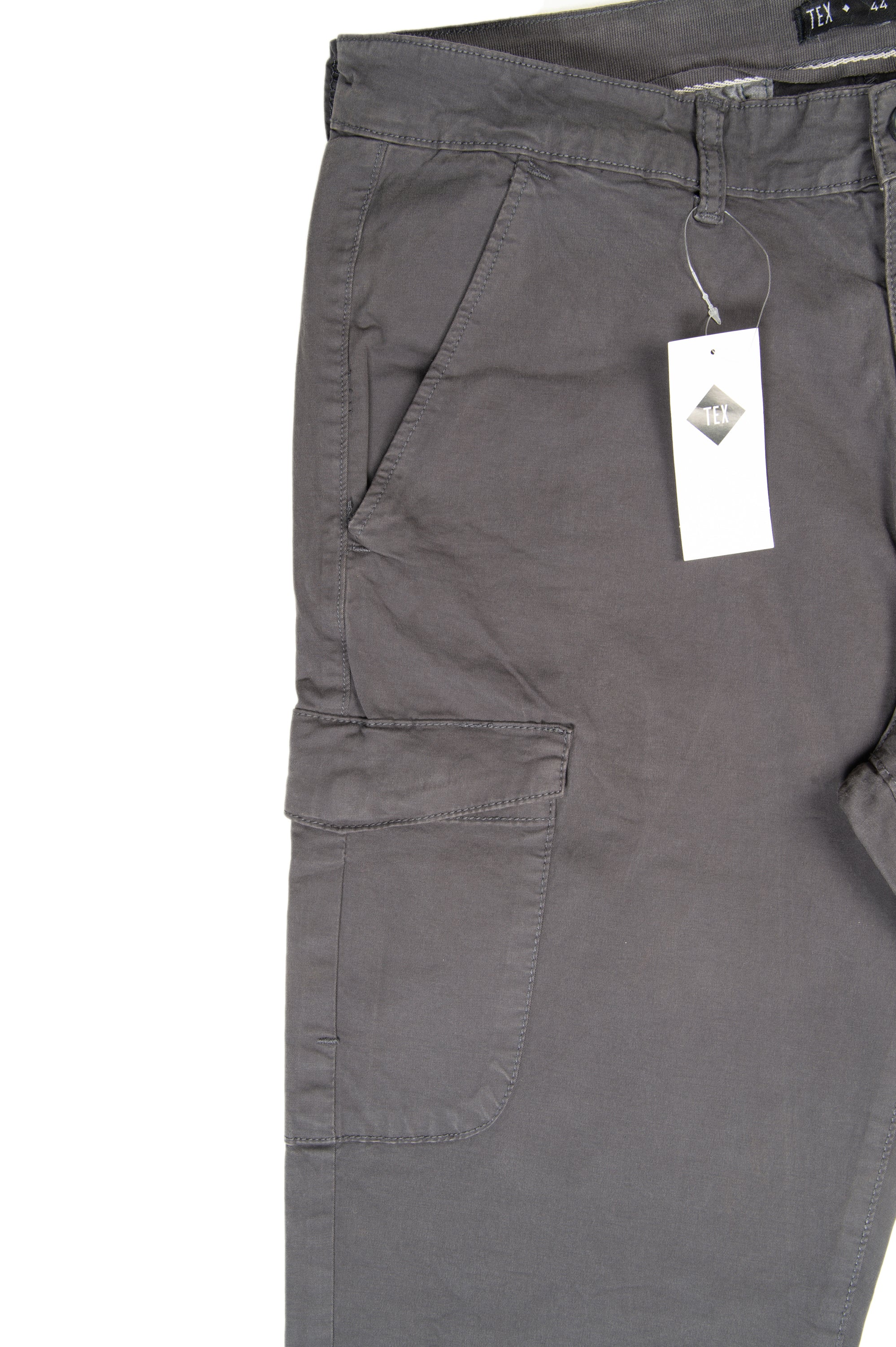 Men's Charcoal Grey Cargo Pants - Tex