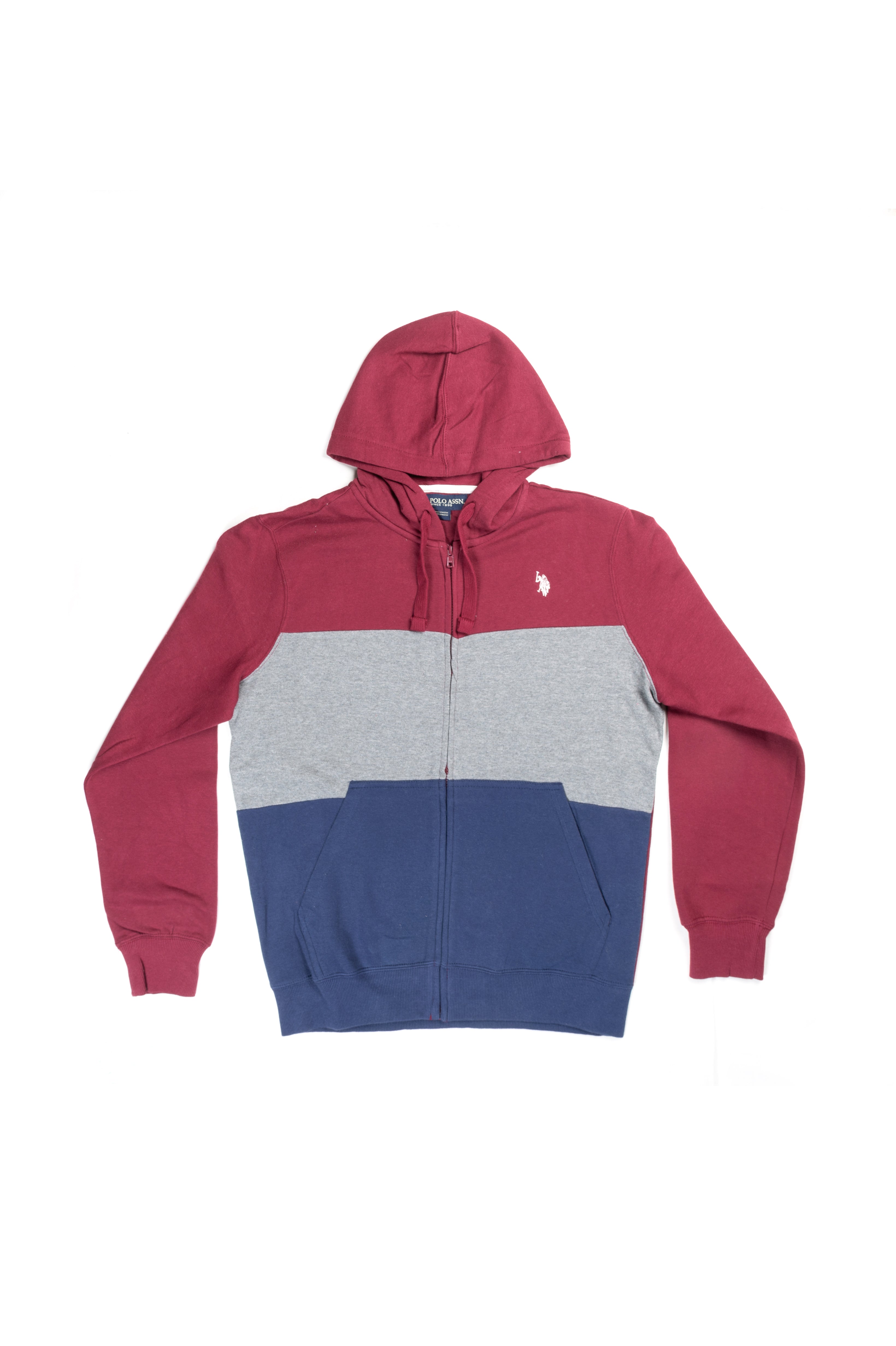 Colorblock Unisex Zipper Hoodie  - Us Polo